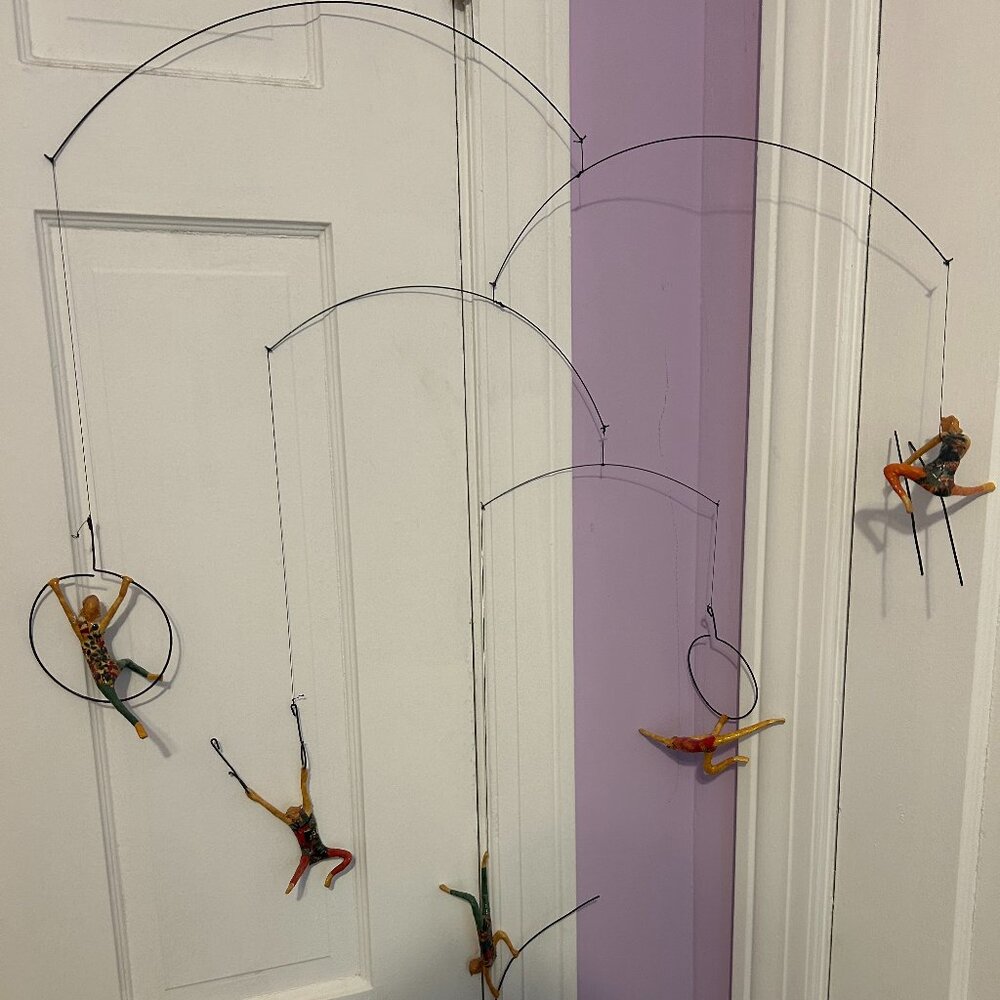 Paper Mache Art Mobile- Olympic Athlete Style